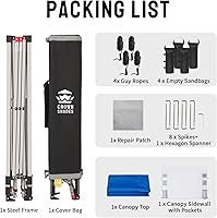 Vista 8 de CROWN SHADES Tienda de campaña, refugio portátil desplegable al aire libre de 10 x 10 pies con bolsillo en la pared lateral, cerradura central