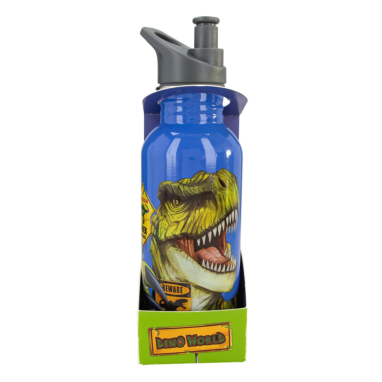 Groene RVS-Drinkfles met Dino's | A Little Lovely Company