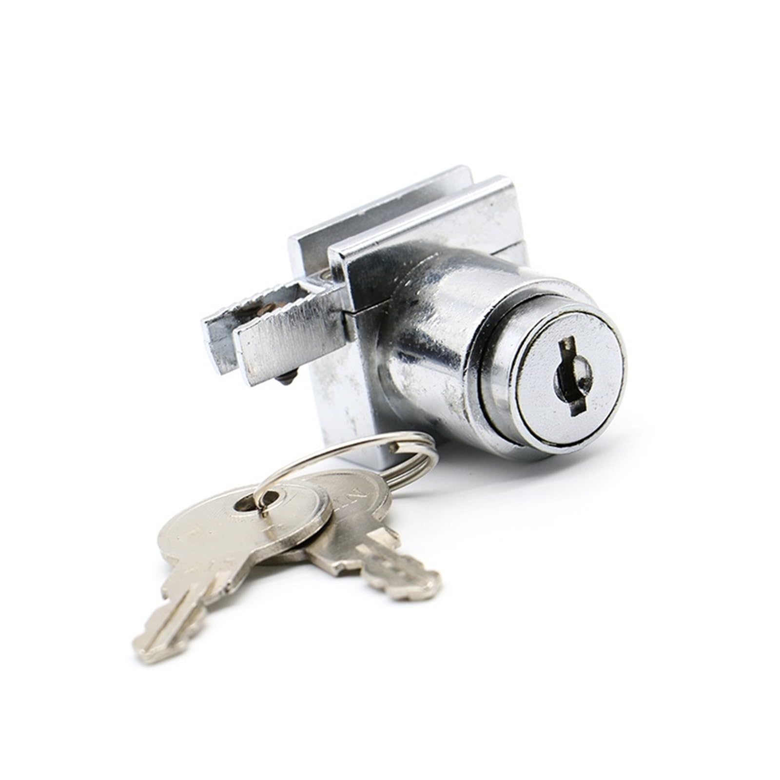 Blokada drzwi przesuwnych ze szkła 308H, stop cynku, do gablot, mebli, do 5-8 mm, 1 sztuka