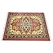 Set of 4 Rug Placemats – Miniature Oriental & Turkish Carpet Style Table Mats, Decorative Fabric Dinner Mats with Fringes, Washable, Rectangular 16x12 inch, Colorful Table Setting Accessories