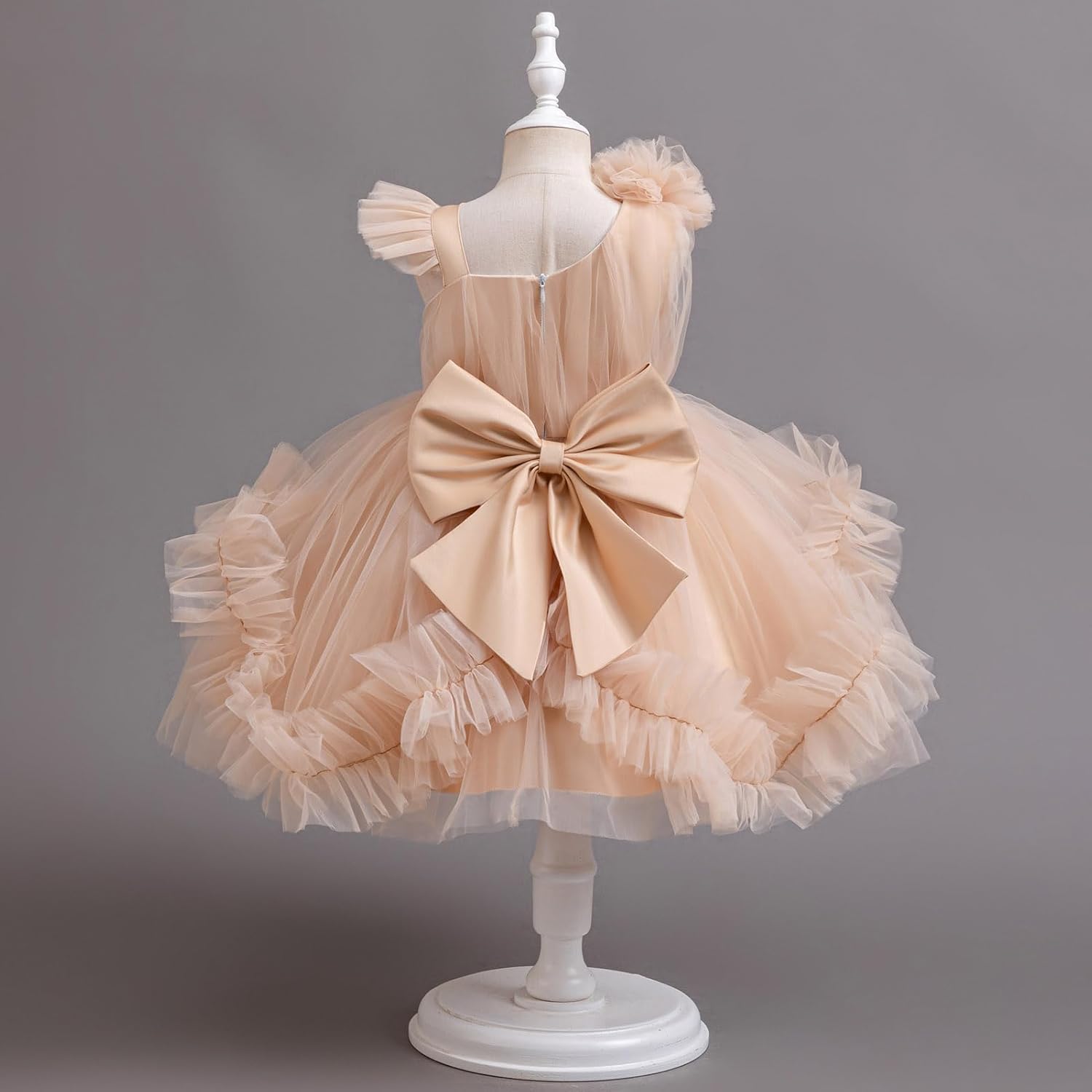 IBTOM CASTLE Girls Birthday Dress Sequin Tiered Tulle Tutu Party Flower Girl Wedding Toddler Pageant Formal Prom Gown - Image 2