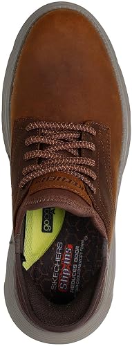 Skechers Homme Garza Gervin Slip-on, Dark Brown Leather, 43 EU Large - 6