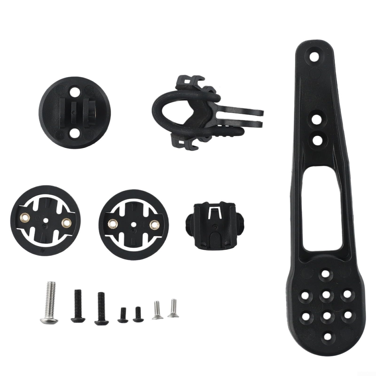 Road Bike Handlebar Computer Mount Compatible for Canyon-H31 CP10 CP20, for Garmin, for Bryton, Nylon Black Cycling Holder with Bases, Light Mount and Rubber Band for Bicycle Electronics