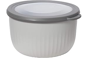 Oggi Plastic Storage Bowl with See-Through Lid, Perfect for Microwave and Freezer