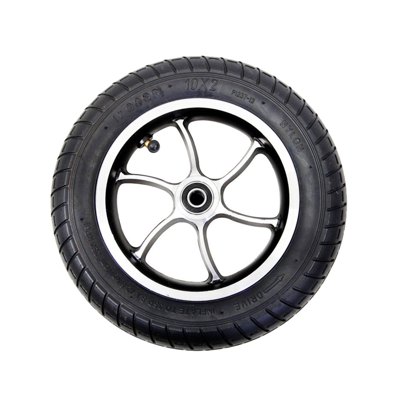 LHX 1 Electric Wheelchair Accessory 10-inch Front Wheel with Bearing Shock-Absorbing Universal Wheel 10X2 Solid Tire Wheelchair Front Wheel