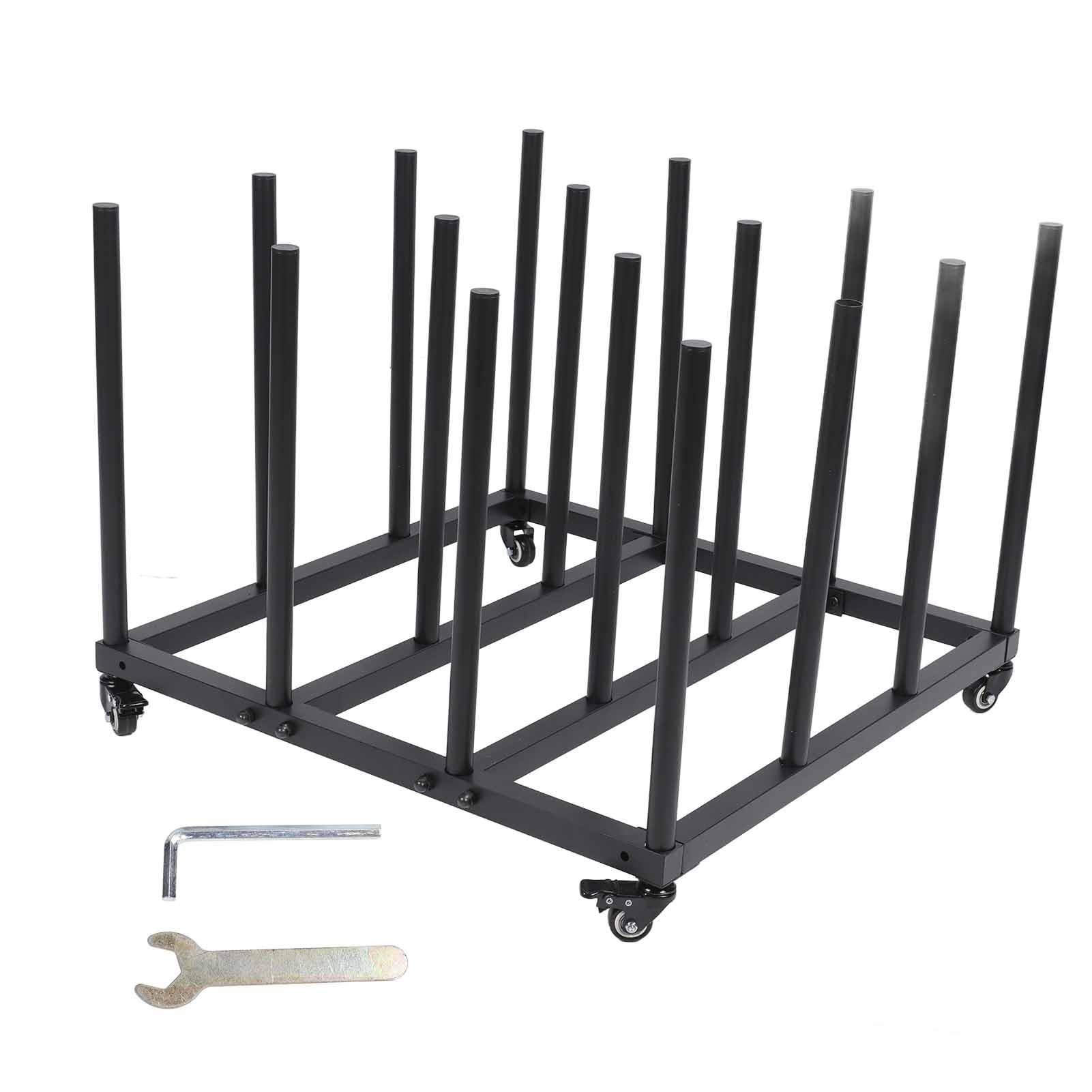 Fafeicy Cartro de Almacenamiento de Vinilo, Soporte de Medios Rodantes de Servicio Pesado con 16 Rollos de Capacidad de 1200 Lb, para Carteles de Carteles Rollos de Vinilo
