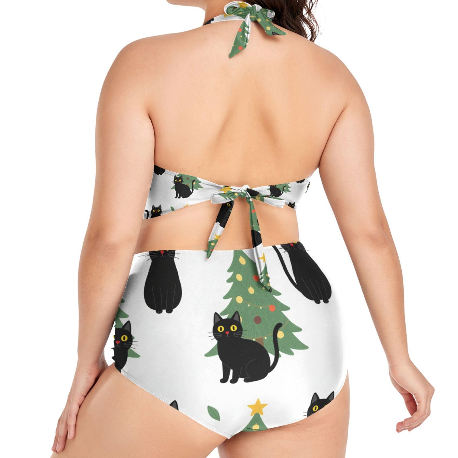 FRODOTGV Curvy - Costume da bagno a due pezzi da donna, taglia L-4XL