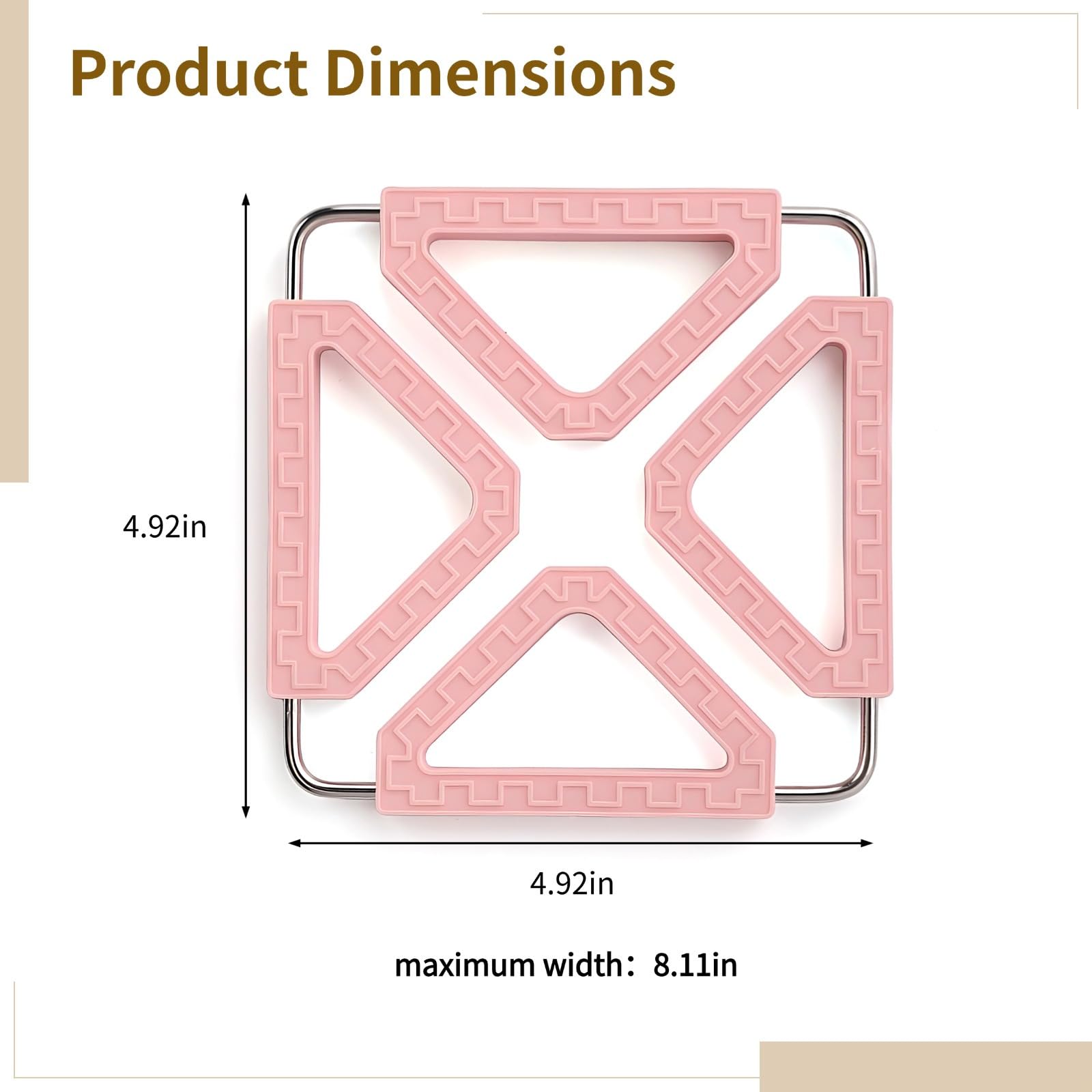 8 sottopentola pieghevoli in silicone con stile nordico, presine, tappetini termici e sottobicchieri per uso in cucina
