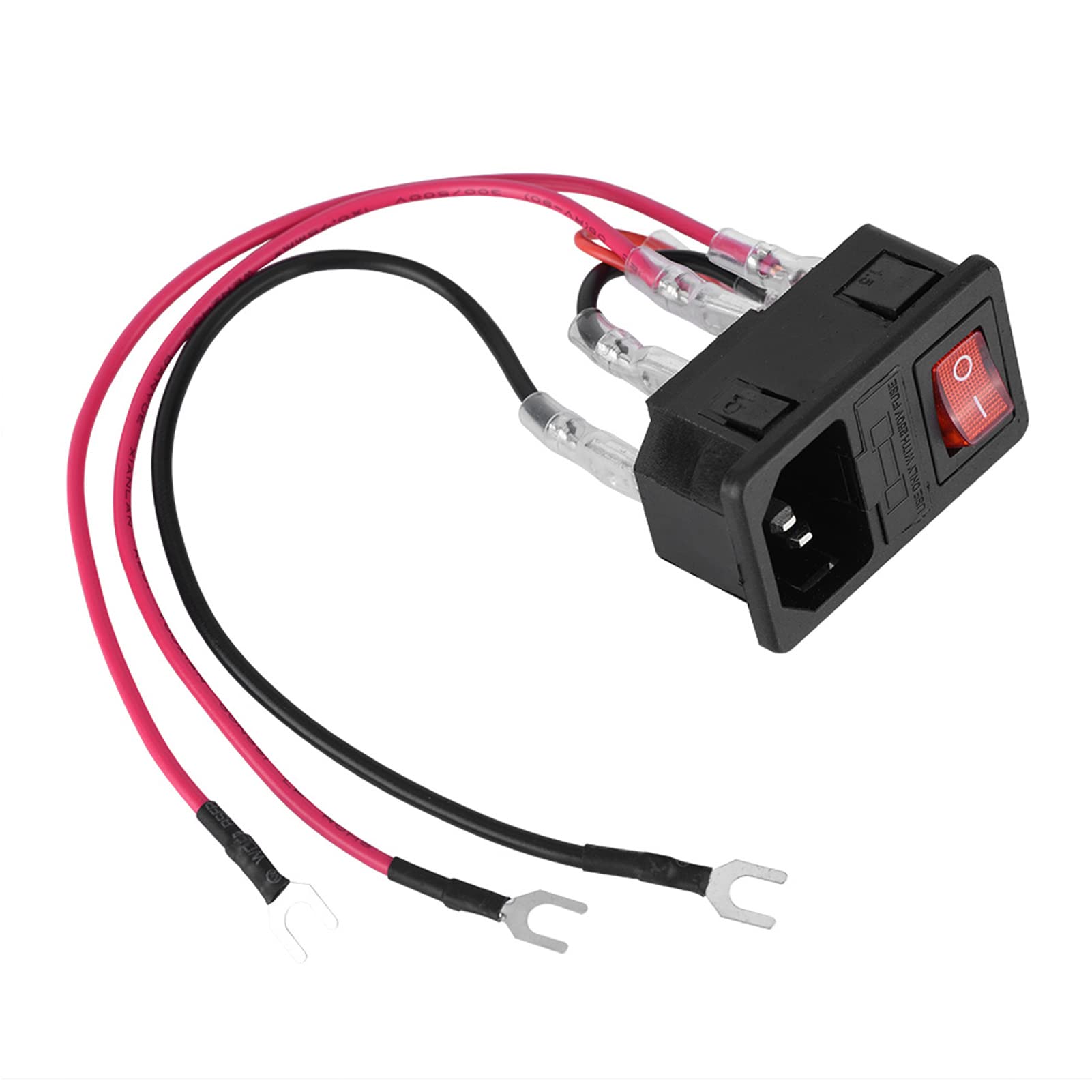 Produktbild von 3D-Drucker Netzschalter Mit U-Stecker – Wippschalter Mit Steckdose, 15A / 250V, Inkl. Sicherung – Für 3D-Drucker, Computer & Haushaltsgeräte