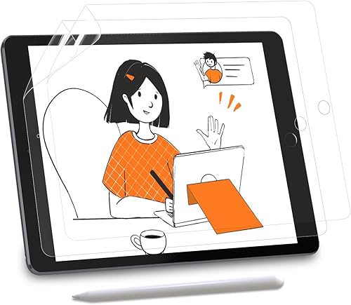 KCT Paquete de 2 protectores de pantalla Paperfeel compatibles con iPad de 6ª / 5ª generación de 9.7 pulgadas, iPad Air 1/2, alta sensibilidad