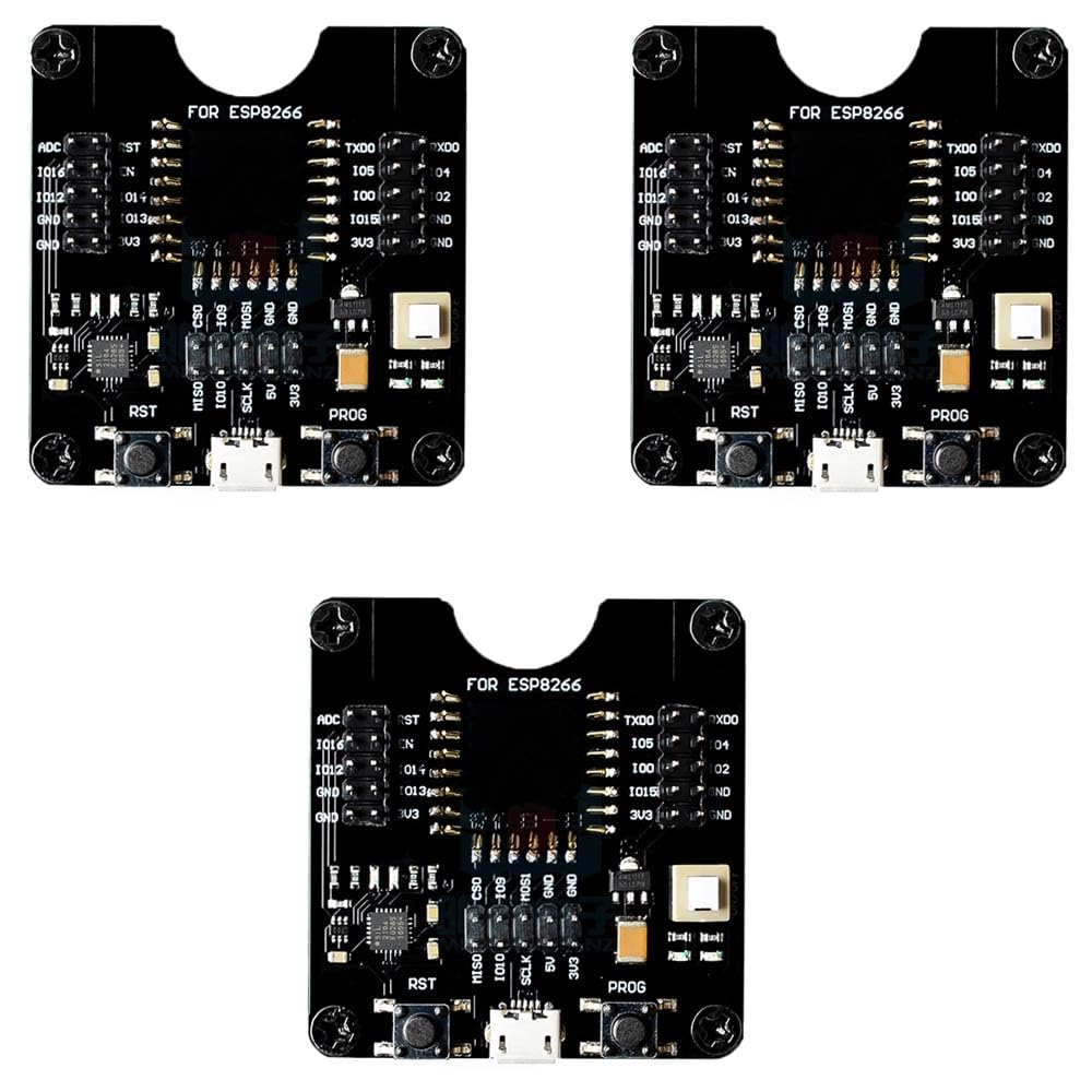 YOURRYONG Test Burn Board Small Batch Burn Fixture for ESP32 ESP32-WROVER ESP8266 ESP-WROOM-32 Minimum System Module (3PCS ESP8266)