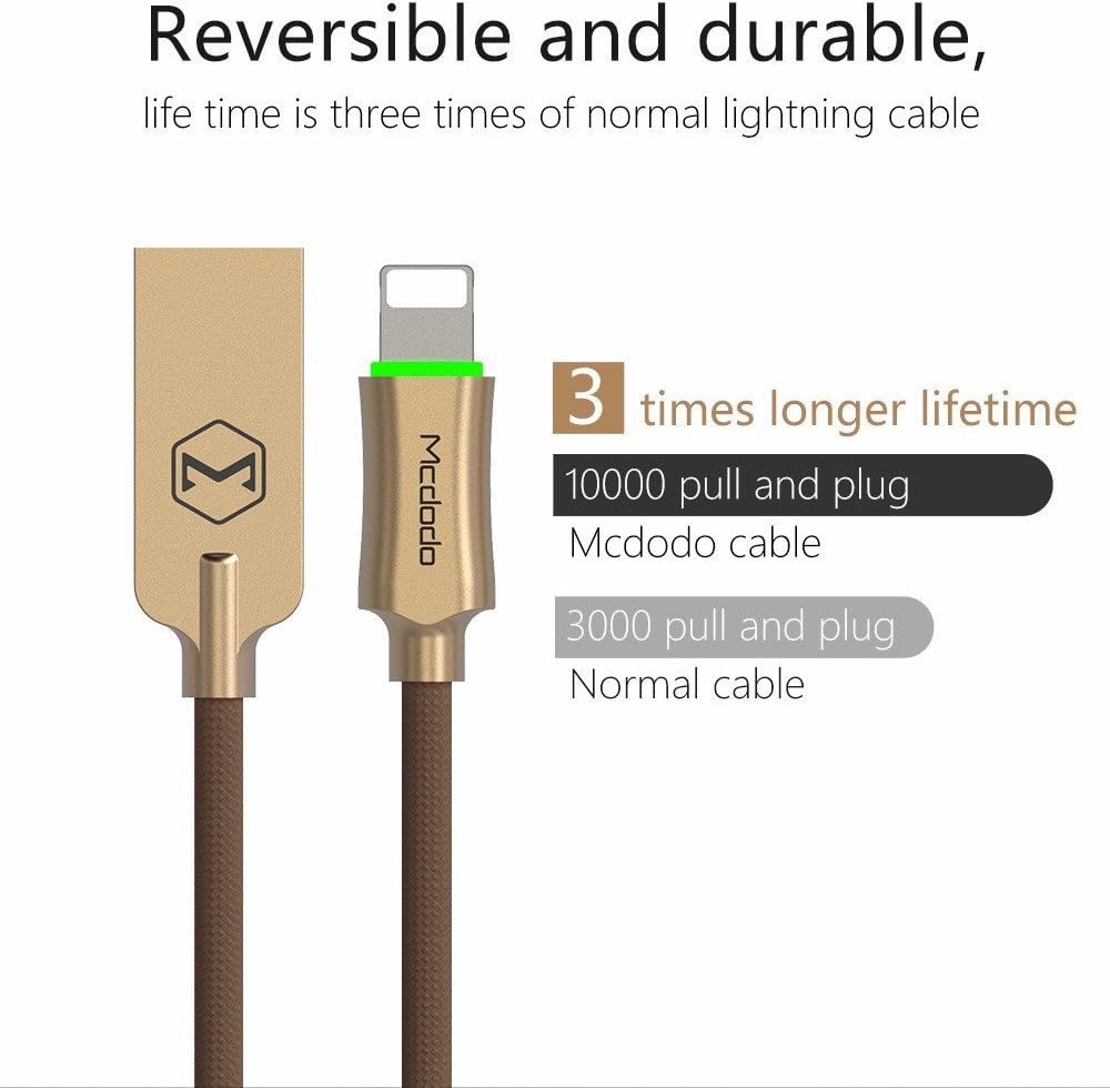 Smart LED 6FT/1.8M Auto Disconnect nylon Braided Sync Charge USB Data Cable Compatible Phone 13Max/13/12/11/ Pad Pro/Air 2/Pad mini/Pod (6FT Black)