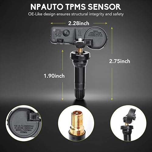 Miniatura 7 de 56029398AB TPMS Sensores de repuesto para Chrysler Jeep Fiat Dodge Ram, se adapta al sistema de monitoreo de presión de neumáticos Charger