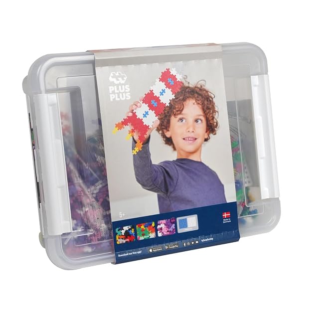 Foto 4 de 4 de PLUS PLUS Plus - Caja de Seguridad (2400 Unidades, PP3406, Basic, Color Rosa