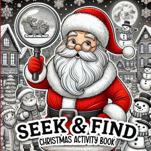 Seek & Find Christmas Activity Book: Stocking Stuffers for Kids: Fun Hidden Object Games, Brain Teasers, Coloring Pages, and a Perfect Christmas Gift for Creative Boys and Girls Ages 4-8 image 2