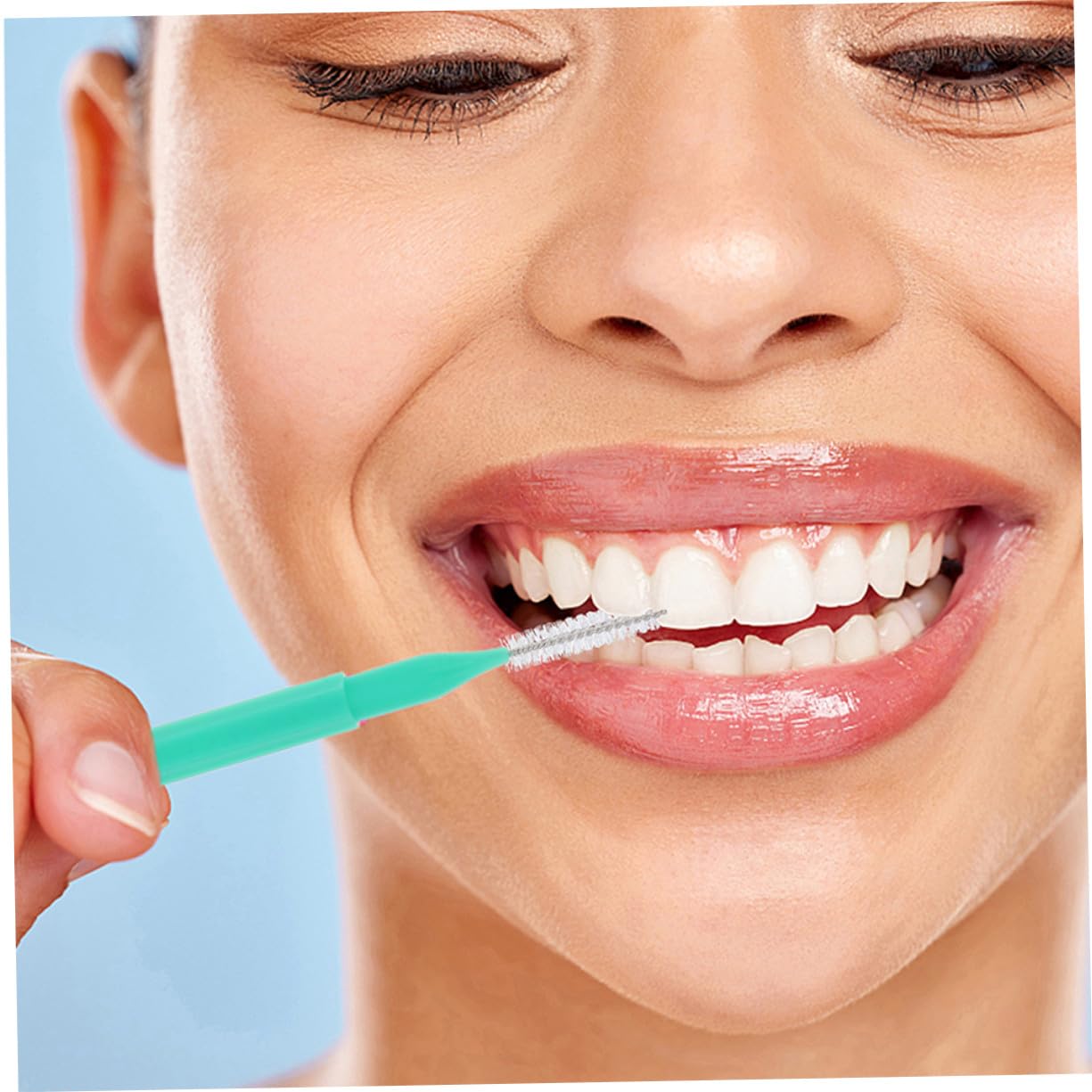 Gatuida 200 Piezas Cepillos Interdentales de Cepillo de Limpieza Interdental Limpiador de Hilo Dental Palillo Herramienta de Limpieza Dental para Uso Diario