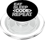 Eat Sleep Code Repeat Programming Life Loop PopSockets PopGrip for MagSafe