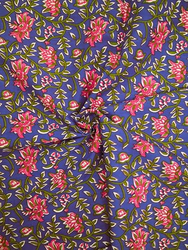 Image of VEENA HANDICRAFT Pure Cotton Jaipuri Sanganeri Print Salwar Suit With Dupatta set