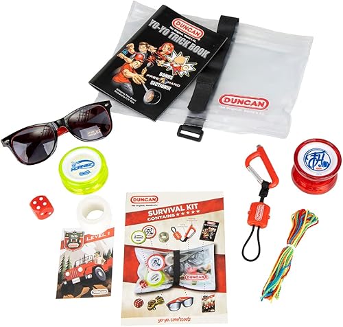 Duncan Toys Yo-Yo Scout Survivor Pack, Set de regalo de Yo-Yo con 2 Yo-Yos, accesorios, libro de trucos y más