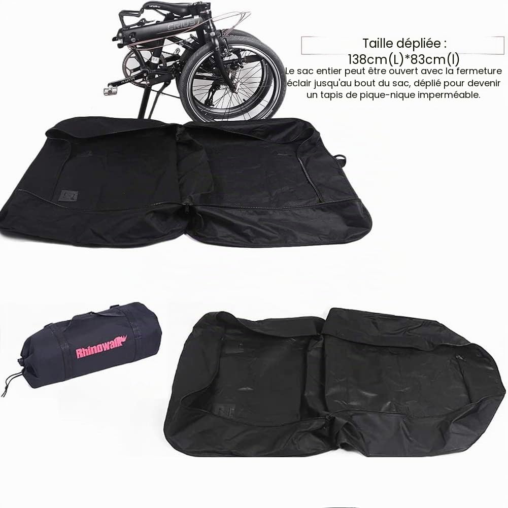Sac de transport pliable pour vélo, voyage en avion, en train (35,6 cm à 50,8 cm)