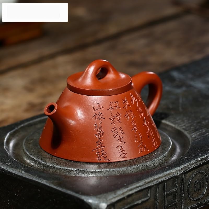 Tetera hecha a mano de 130 ml, de arcilla morada, hecha a mano, con colador, juego de té Zisha, tetera de cerámica multifuncional para preparar té de hojas