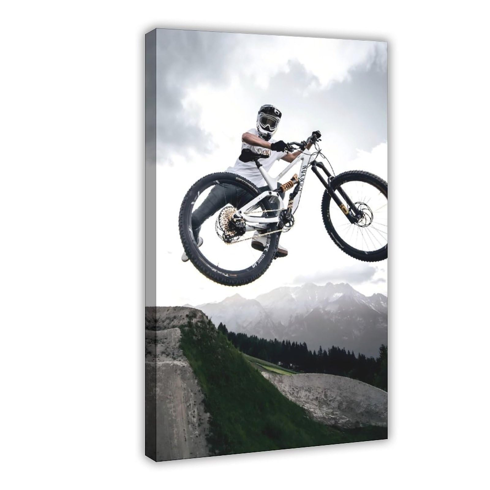 Affiche Sur Toile Cycliste Extrême Fabio Wibmer - Décoration Murale Sport Motive - 40,6 Cm (16")