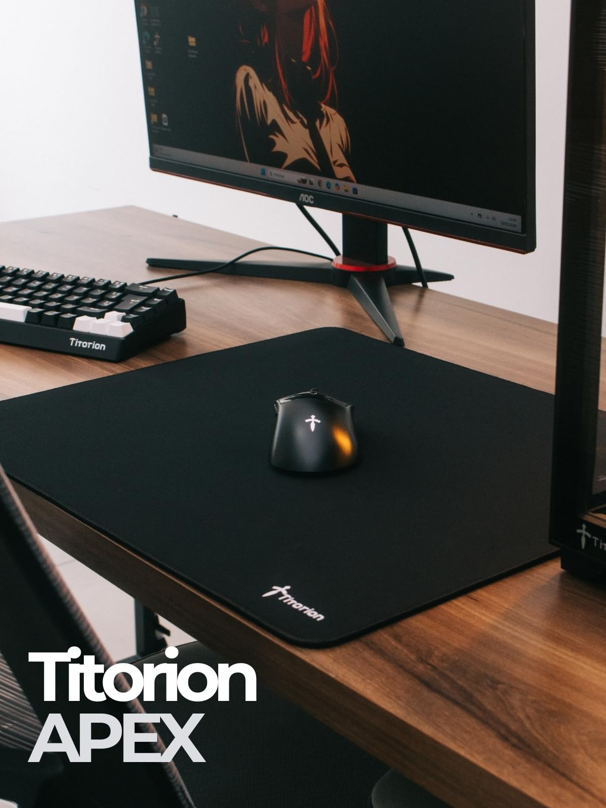 Mouse Pad Gamer Apex Hibrid Profissional 49x42 Com Costura Baixa