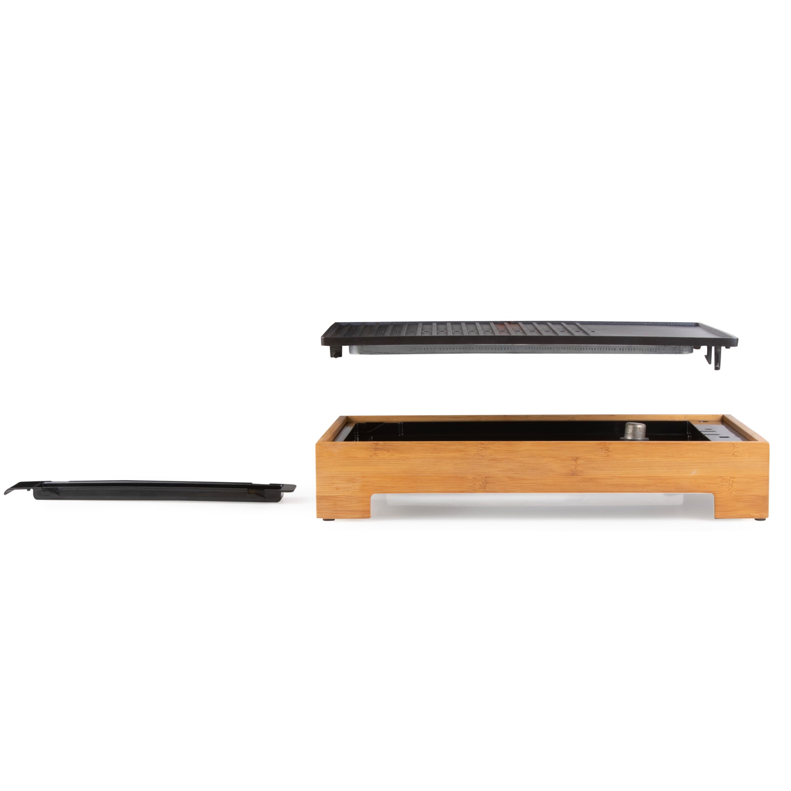 DOMO DO9271G Plancha Grill Bamboo Style 42 x 28 cm - 1800 W