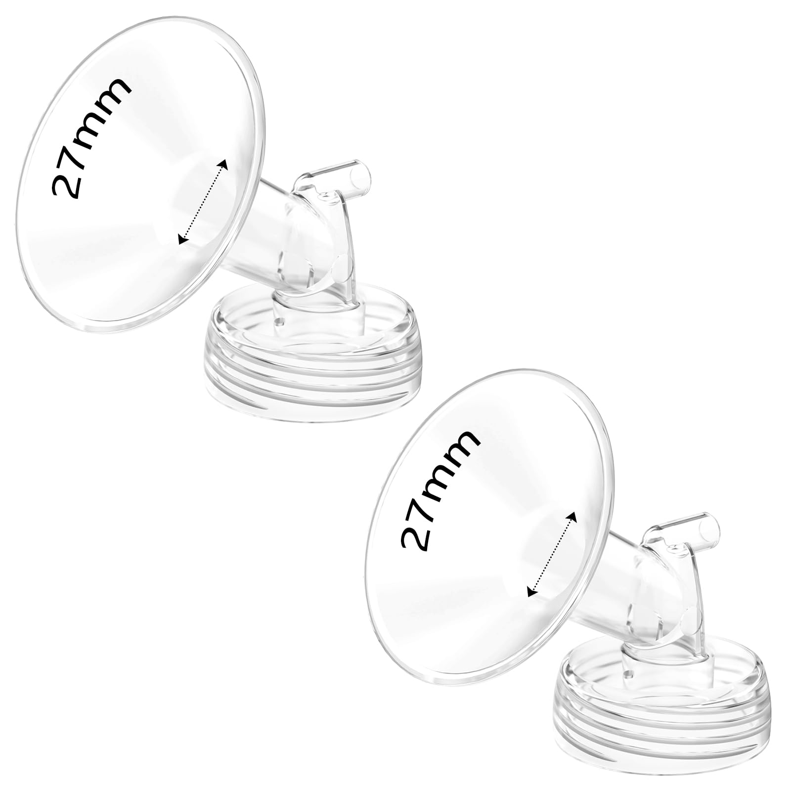 2pcs 27mm Flanges Compatible with Spectra S2 S1 9 Plus Ameda MYA Motif Luna Cimilre Breastpumps, Replacement to Spectra Pump Parts Spectra Flange, for