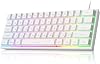 MageGee Mini%60 Oyun Klavyesi, Yükseltme RGB Arkadan Aydınlatmalı 61 Anahtar Ultra Kompakt Klavye, TS91 Ergonomik Su Geçirmez Mekanik Hissetme Ofis Bilgisayar Klavyesi, PC, MAC, PS4, Xbox ONE Oyuncu