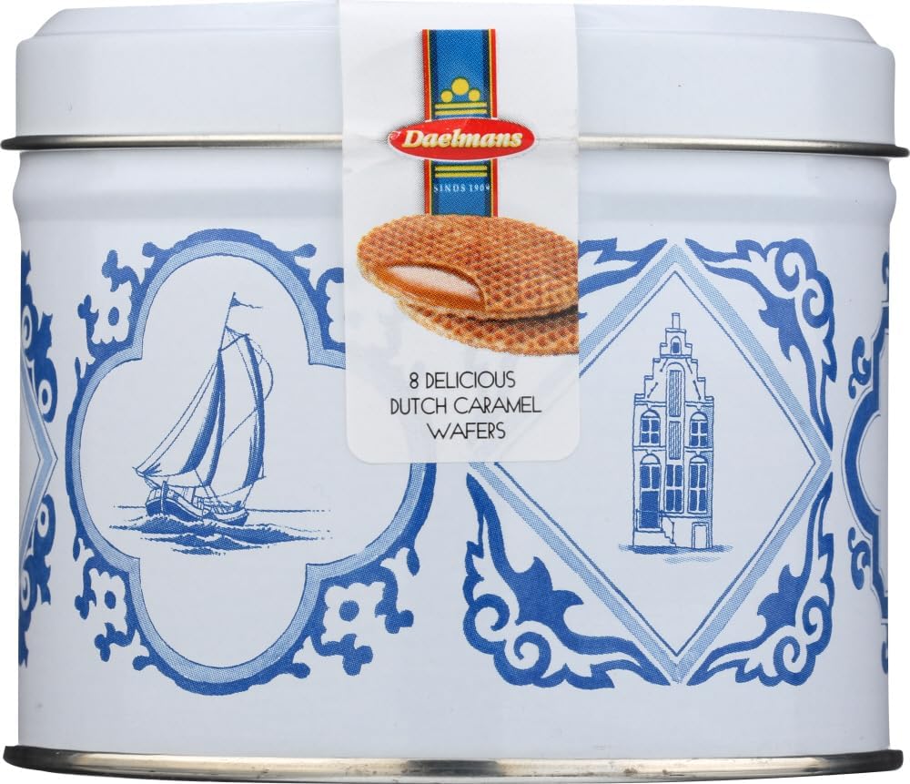 Daelmans Stroopwafel Gift Tin, Caramel, 8.11 oz