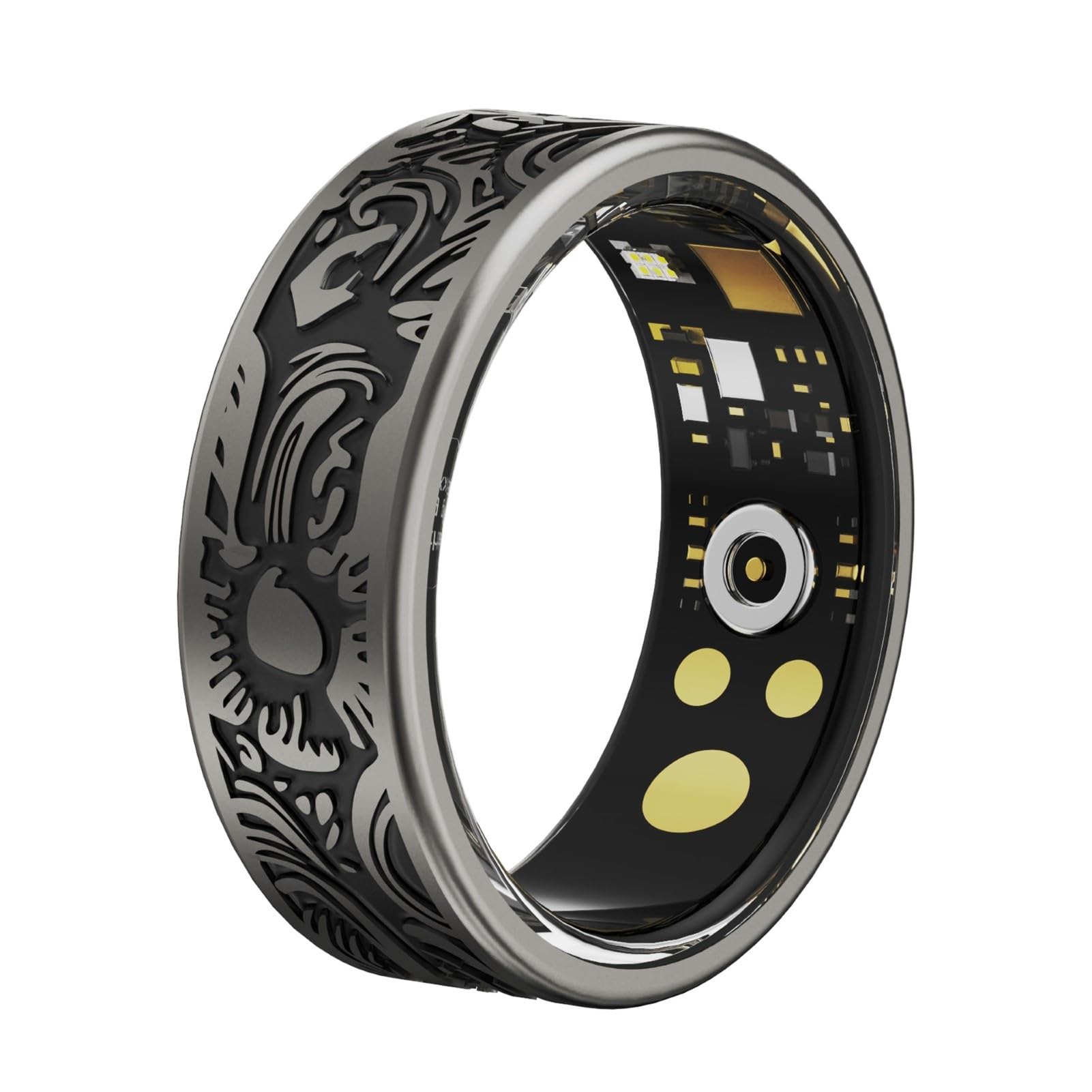 Anello intelligente for uomo e donna - Lega di titanio, impermeabile IP68, batteria da 7-9 giorni, monitoraggio della frequenza cardiaca e del sonno, oltre 15 modalità sportive con tracciamento GPS(13
