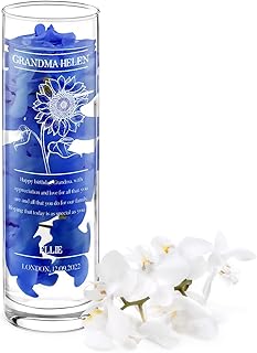 Maverton Flower Vase for woman - Flower Decor Container with Engraving f...