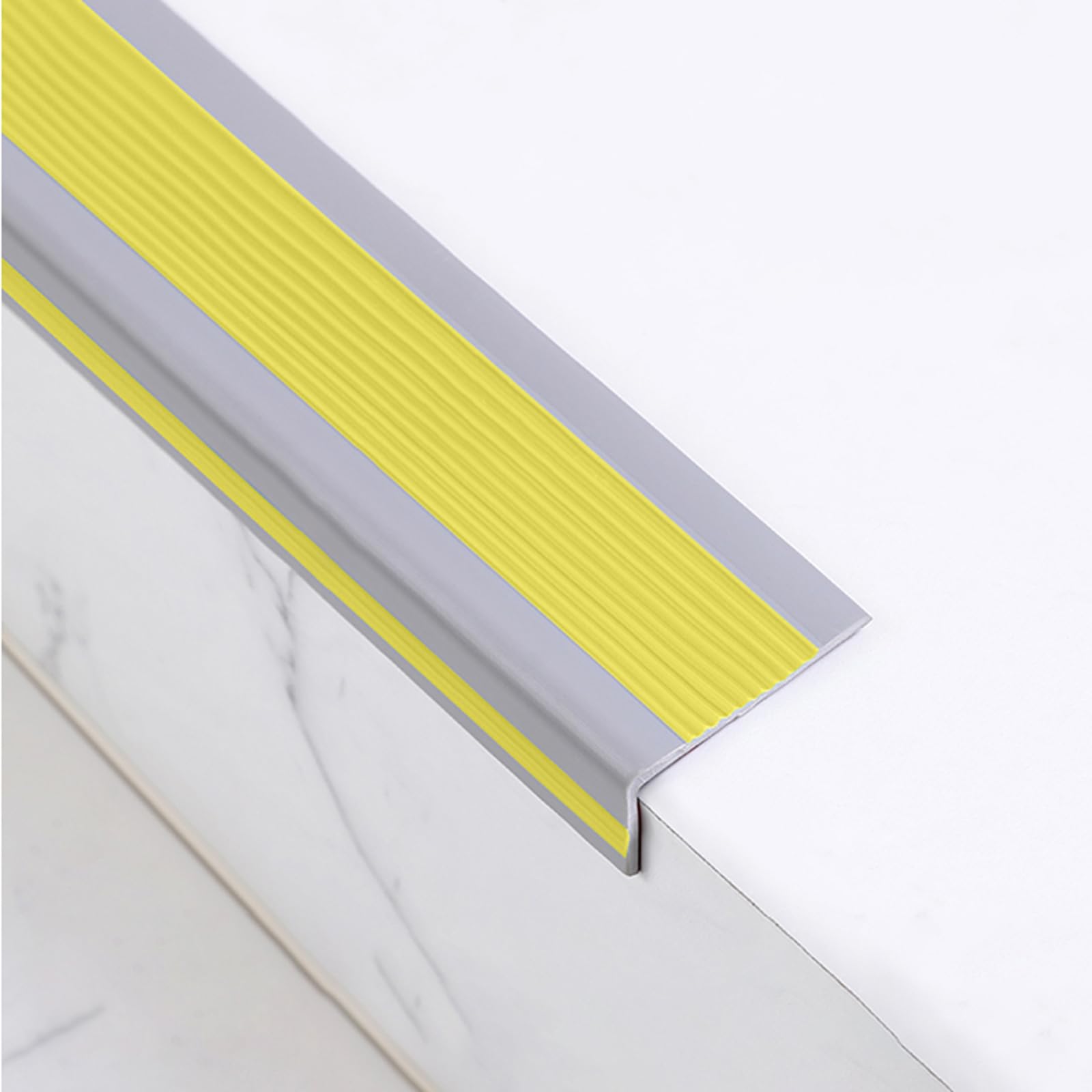 Cantos Escaleras Tiras,Tiras Antideslizantes para PeldañOs,Borde De Escalera De PVC,Antideslizante De Borde Escalonado,Autoadhesivo De Borde para Escaleras,Resistente Al Desgaste