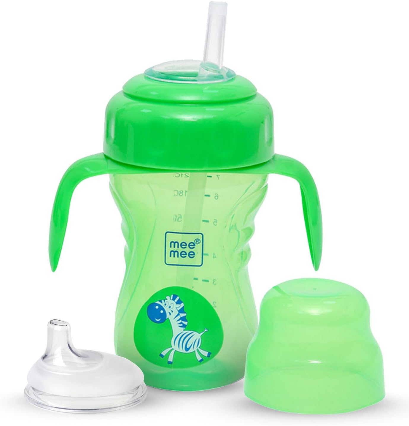 Mee Mee Baby Trainer Sippy Cup | Soft Spout, Leakproof Sipper for Toddlers | Dual Handle for Easy Grip | Non -Toxic, Lightweight & BPA Free, Green (210 Ml)