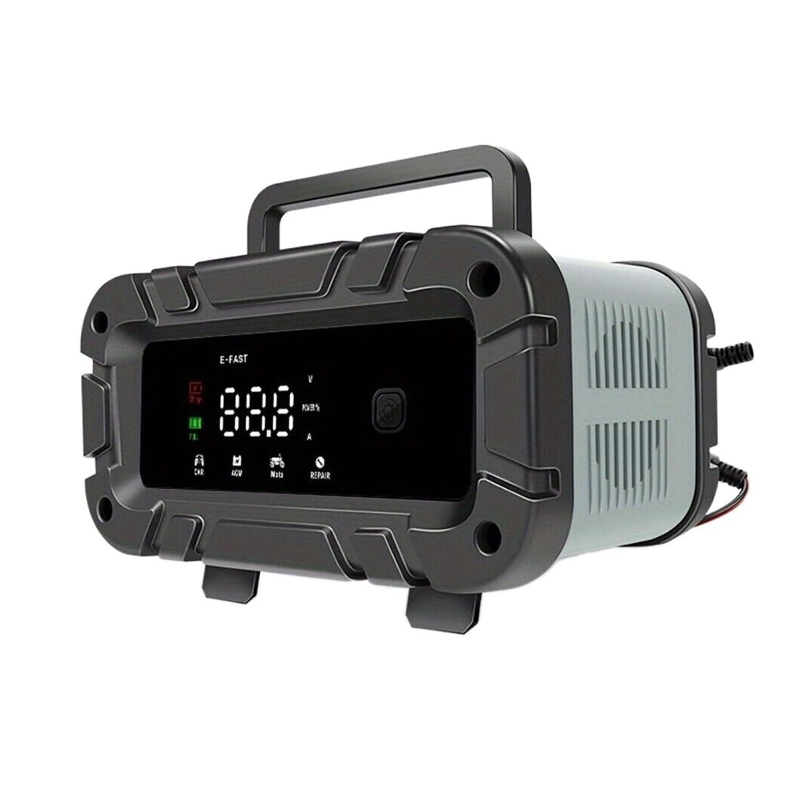Ładowarka Samochodowa 10A/6A/5A W Pełni Automatyczna 2V/24V Motocykl Samochodowy Poziom 7 Ładowanie Narzędzi Do Naprawy Impulsów Precyzyjne łAdowanie(Green)