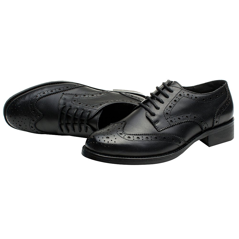 rismart Donna Brogue Appuntito Dito del Piede Pelle Oxfords Scarpe Stringate Basse