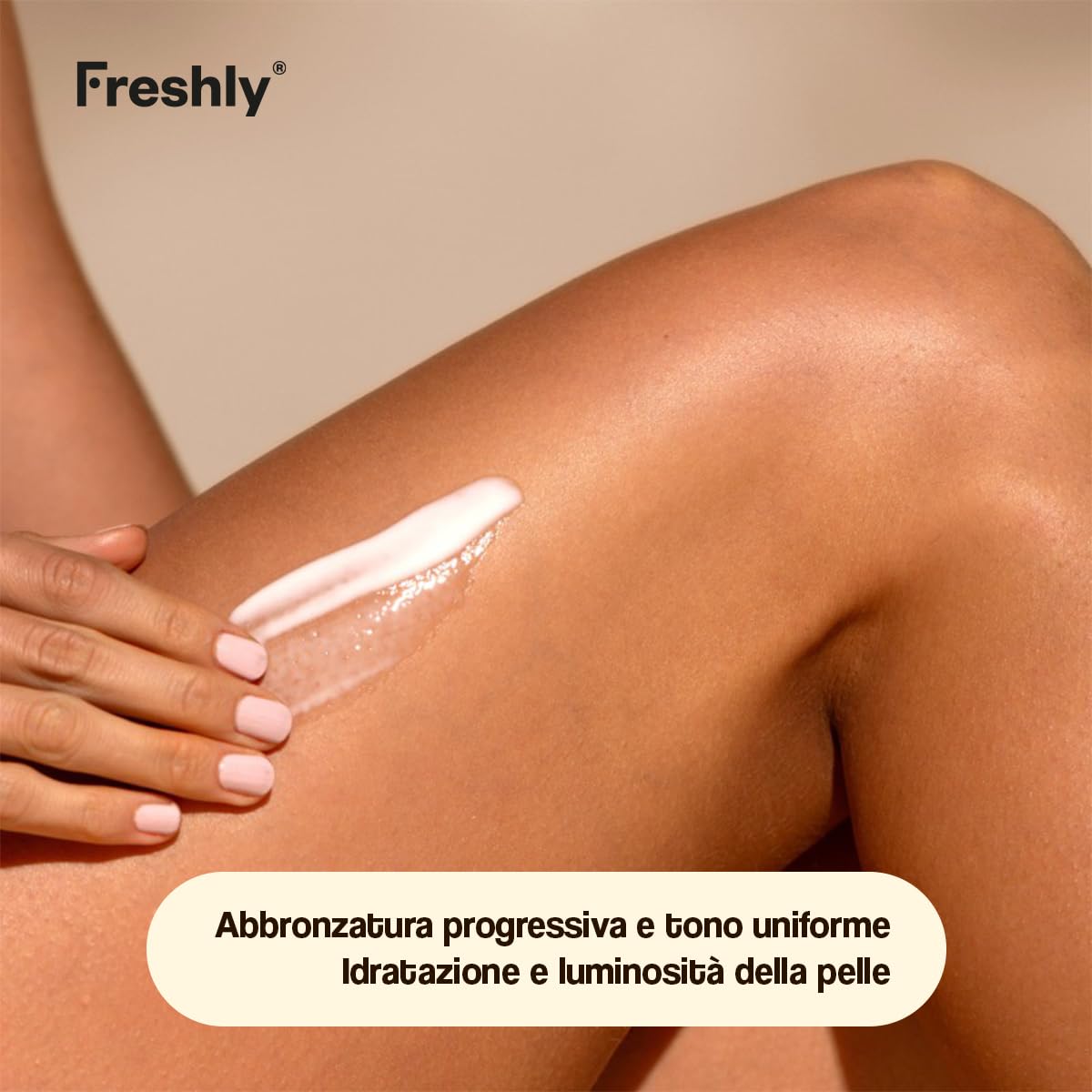 Freshly Cosmetics | Golden Bronze Body Pack | Autoabbronzante Corpo e Olio Nutriente | Pack Olio + Crema 100ml + 200ml | Abbronzatura Naturale Progressiva per Pelle Luminosa