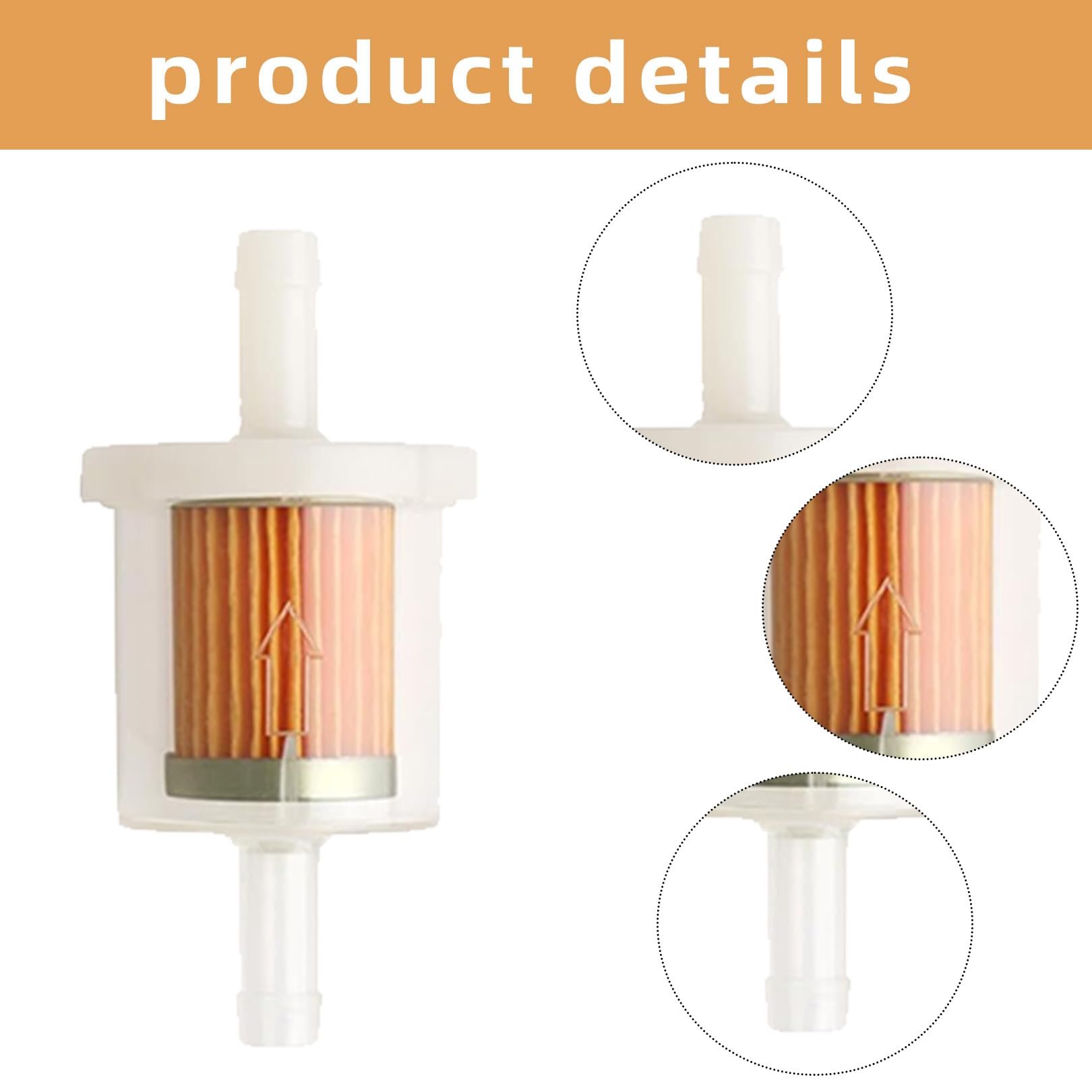 Kraftstofffilter 4 Stück 8mm | Universal Für Benzin & Diesel | Transparent Für Rasenmäher & Motorrad