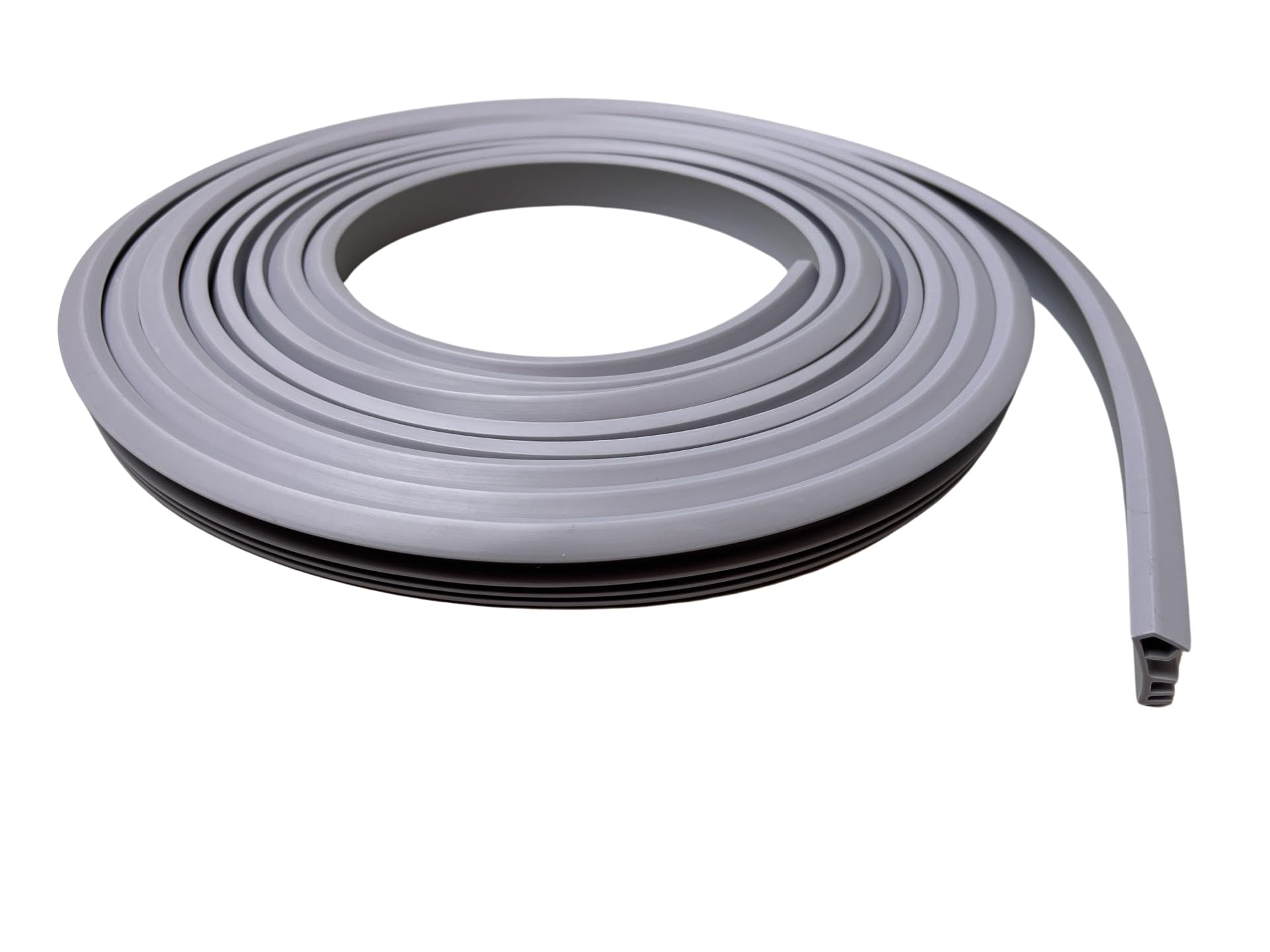 Guarnizione di alta qualità, bianca, per finestre in legno, 5 metri, ideale per scanalature di 5 mm, profondità scanalatura di 12 mm, durevole con passerella (grigio)