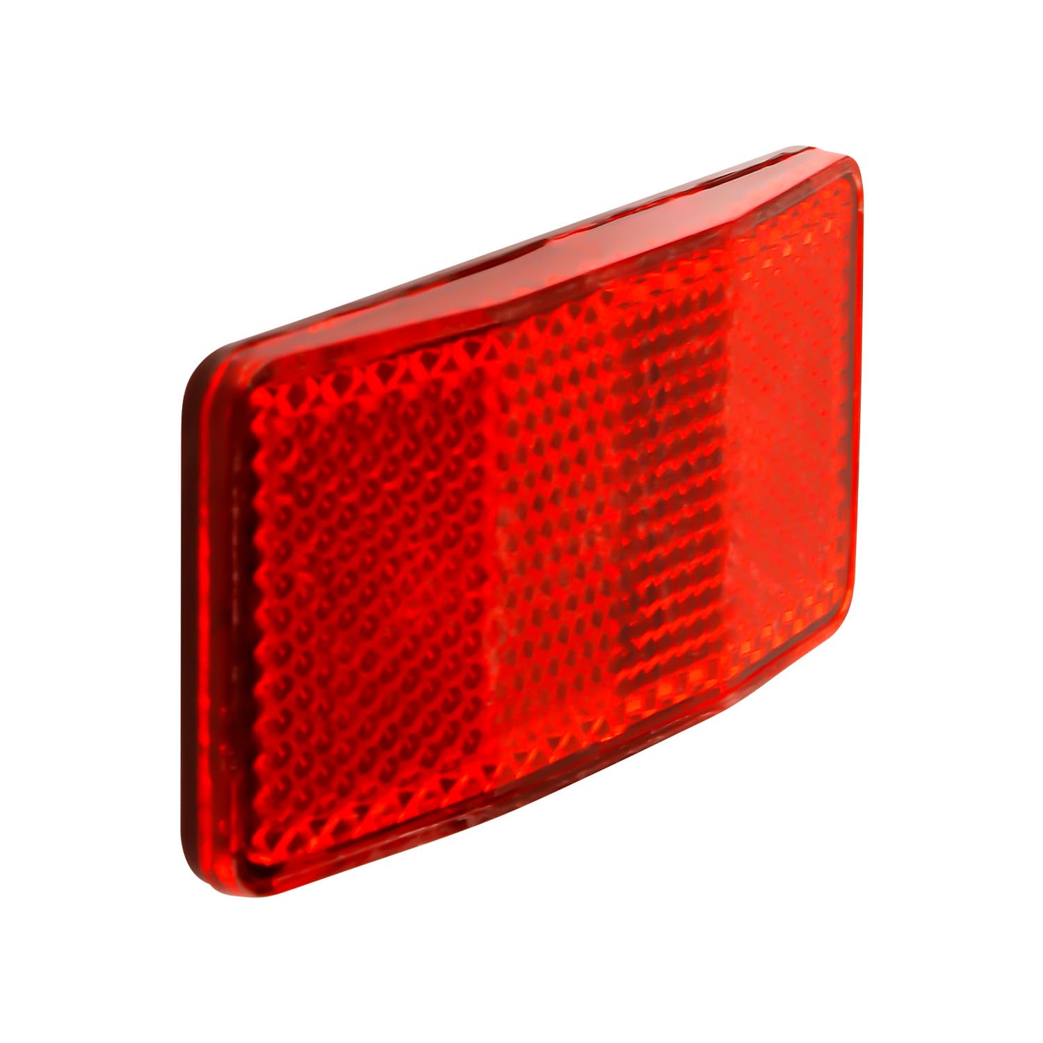 Hopzab Red Bicycle Rear Reflector, Safety Warning Reflective Disc for Bike Rear Rack, Easy-to-Install Caution Tail Light Accessory for MTB, Mountain Bikes, Pannier & Luggage Rack Cycling
