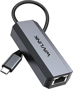 USB C to Ethernet Adapter 5G, WAVLINK 5G Ethernet Adapter for Laptop, Compatible with Type C Device to Network for MacBook/XPS etc.