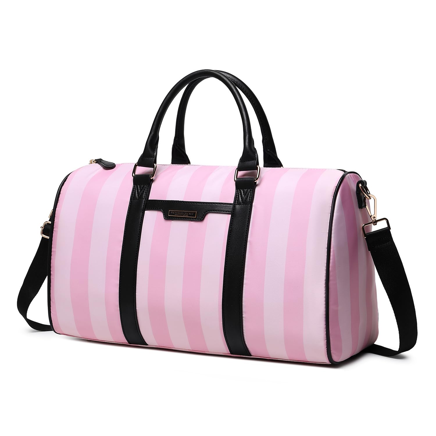 Victorias Secret Bolsos para mujeres, bolsos de lona, bolsos con cremallera de gran capacidad, bolsos de viaje para escuelas de trabajo (negro)（Rosado）