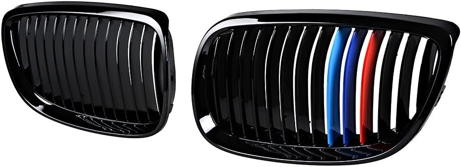 1 Pair Glossy Black M Color Front Upper Kidney Grill Compatible with 2008-2013 3-Series M3 (E92/ E93) 2007-2010 BMW Coupe E93 06-10 BMW E92 2D
