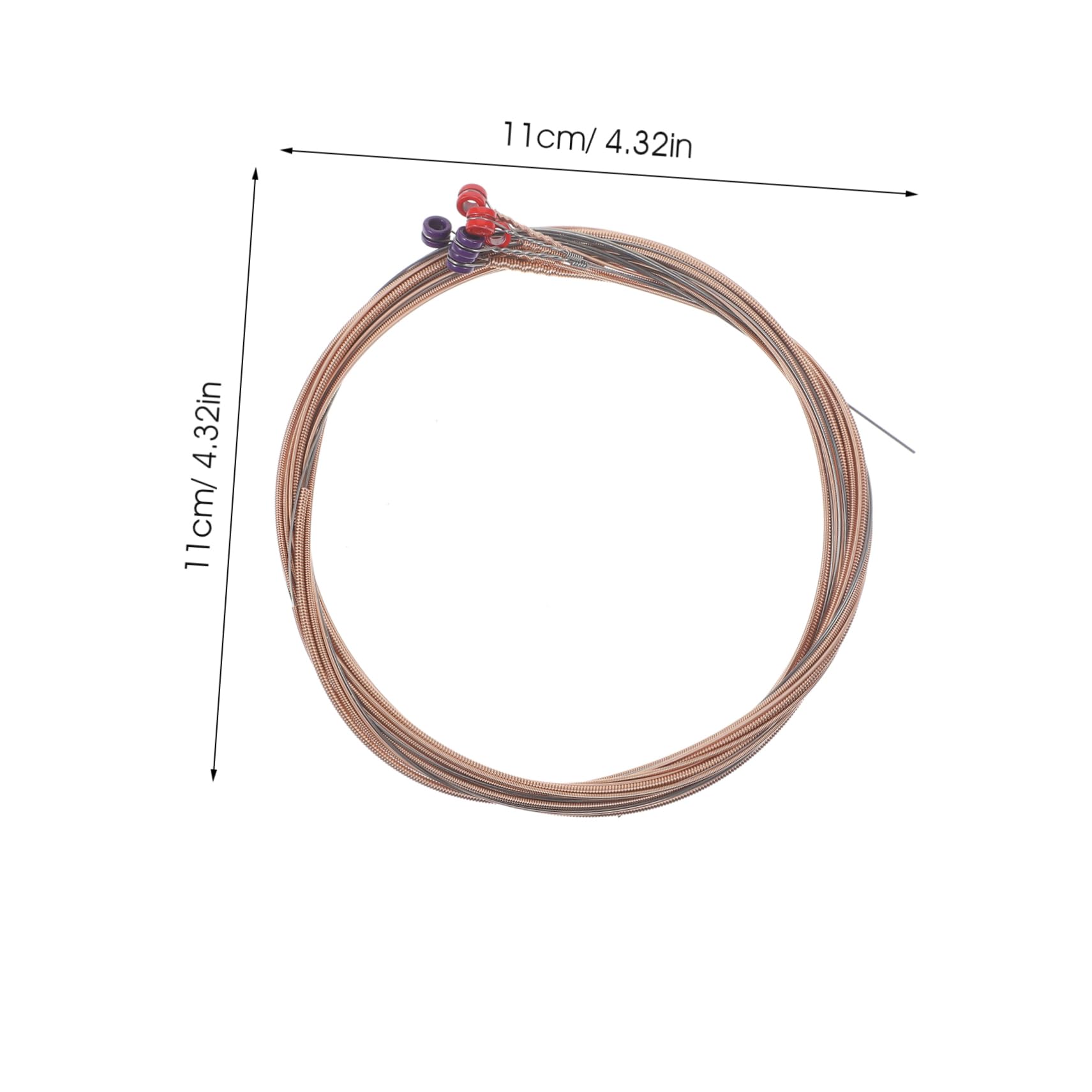 SUPVOX 6pcs Acoustic Guitar Strings Folk Guitar Replacement Strings Bright Tone Long Sustain for Fingerpicking Bending
