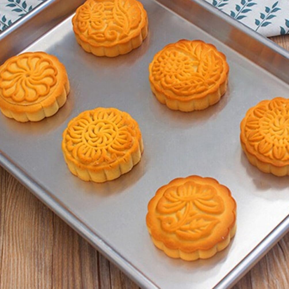 2pcs Kitchen Baking Tray Professional Reusable Baking Pan for Cakes Cookies and Pies Easy to Clean Non-fading Bakeware for Home and Desserts