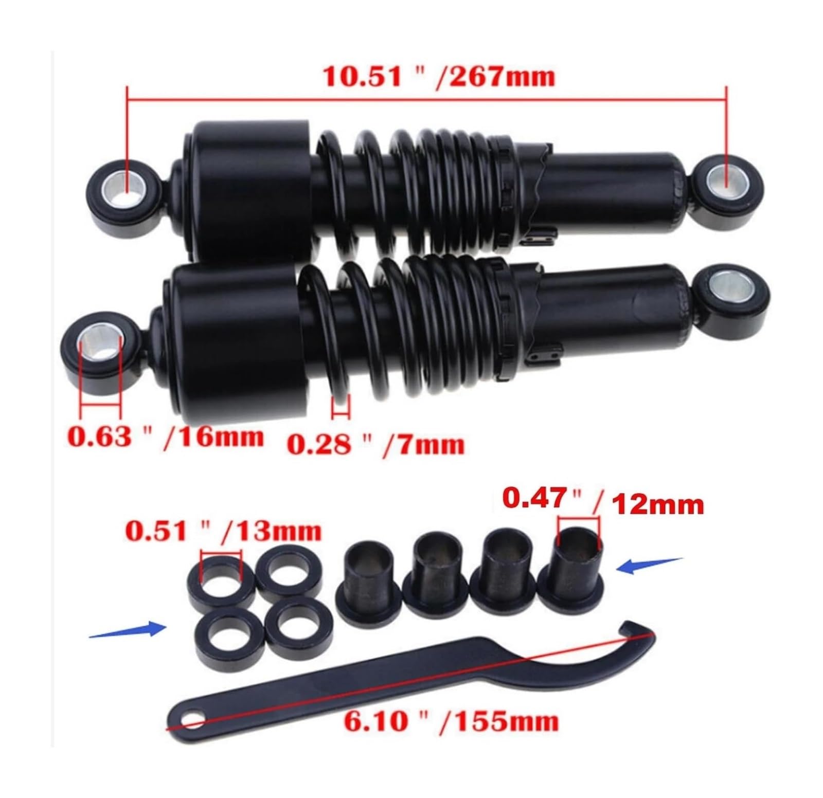 Amazon | モーターサイクルショックアブソーバー 用 ハーレー 用