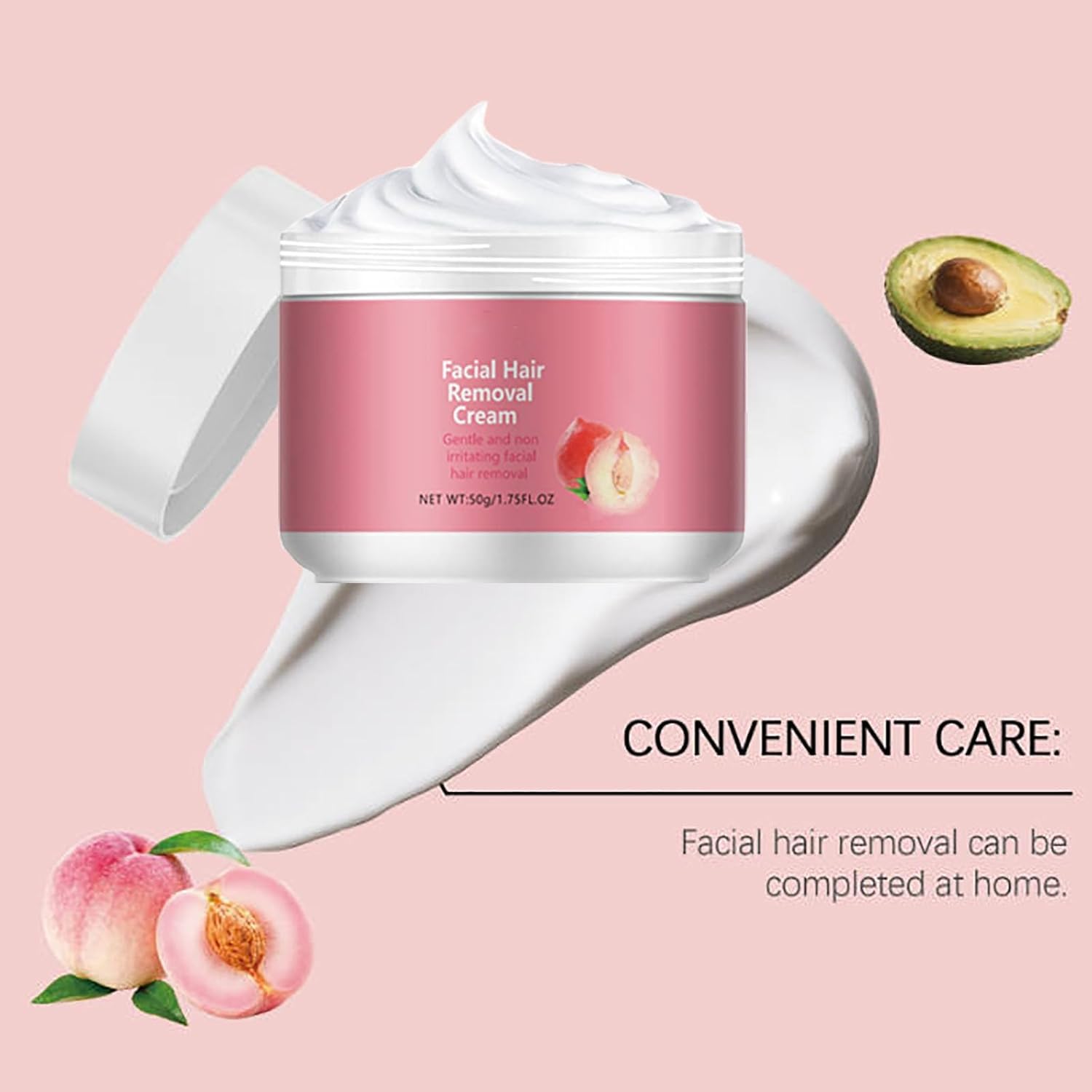 Crema depilatoria per il viso Herbionyx, crema depilatoria rapida, delicata e ad azione rapida per viso e labbra, rimozione dei peli indolore, idratante, nutriente e non appiccicosa.,2PCS