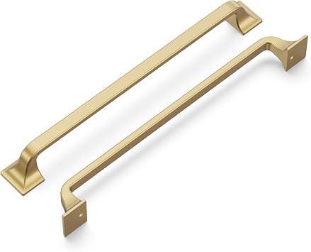 Hickory Hardware Mutfak Dolabı Kulpları, Mutfak Dolabı Çekmeceleri için Çekmece Çekmeceleri, Şifonyerler, Banyo Donanımı, 8-13/16 İnç Delik Merkezi (224mm), Şampanya Bronz, Forge Koleksiyonu