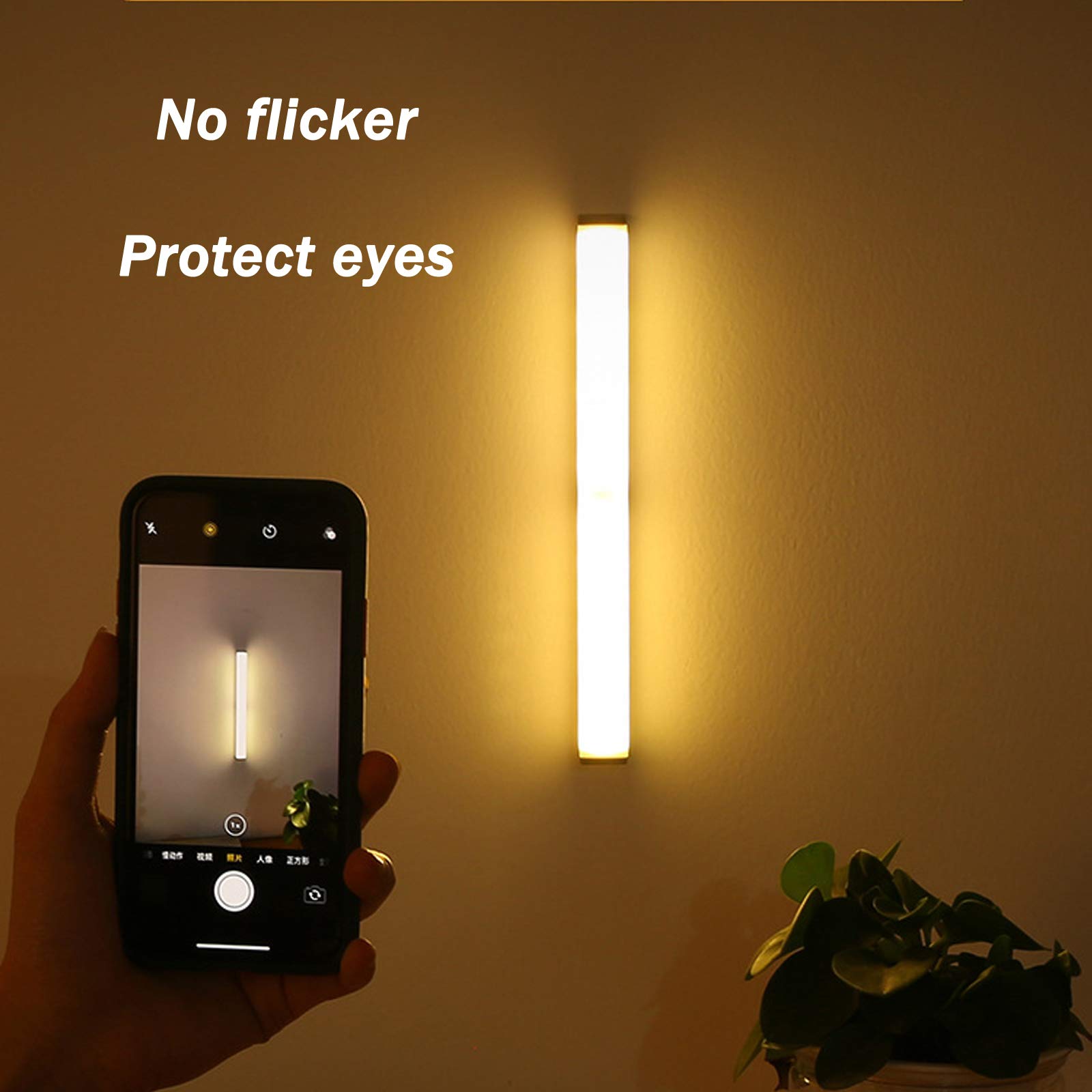 Applique Murale à détecteur de Mouvement, alimentée par Batterie USB, veilleuse LED avec capteur sans Fil pour tiroir, escaliers, Couloir, Cuisine, Chambre à Coucher, 50 cm